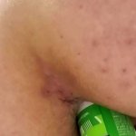 Anal casero con un consolador lata 18x5