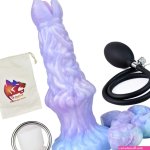 8 Inch Ejaculating Alien Egg-Laying Dildo Silicone Ovipositor Sex Toy