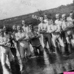 WWI Eastern Front A group of soldiers bathing nude