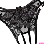 : Women Open Crotch Thongs G-String Low Waist Underwear Sex Panties See Through Briefs Underpants LingerieBlack : Clothing Shoes Jewelry