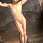 Proantic: Painting Depicting Christ Crucified Oil On Canvas European