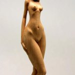 Hand Carved Maple Wood Nude Woman Figurine Erotic Art Sculpture