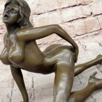 Hot Cast Sexual Sex Erotic Nude Love Bronze Sculpture Statue Signed Fi