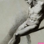 Male Nude Figure Resting