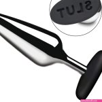 Butt Slut Metal Silicone Butt Plug