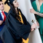 Selenas graduation day ends with a creampie in front of her mom