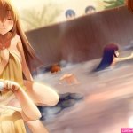 hiroomi souma inami mahiru nude shirafuji kyoko takanashi souta taneshima popura todoroki yachiyo towel water working!! yamada aoi