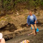 Emma Leonard sunbathing naked in 800 Words
