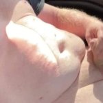 Naked wanking little cock cum on me