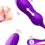 Safiman Telescopic Wireless Remote Control Butt Plug Vibrator