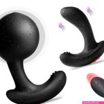 Remote Control Inflatable Anal Plug Vibrator Prostate Massager