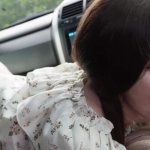 Stepsister paid with a blowjob for a ride. Fucked in the car