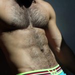 Hairy Colombian Hunk Mike Ramirez Bulging Out