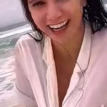 McKinley Bethel showing her boobs in beach