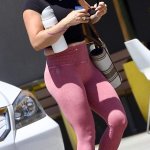 Curvy Ass Hilary Duff Pink Leggings