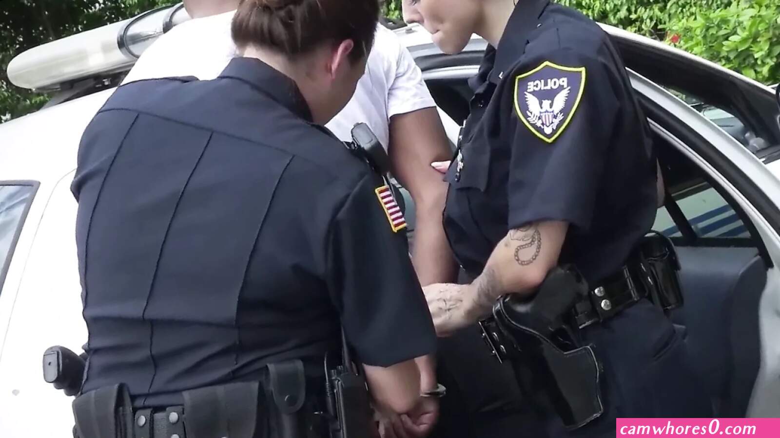 Cumshot black blowjob bigass police